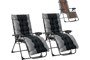 T-ZBDZ Transat Jardin Exterieur Lot 2, Chaise Longue Pliante Transat Bain de Soleil Inclinable avec Coussin et Appuie-tête, Fauteuil Relax Jardin Dossier réglable pour Terrasse, Brun