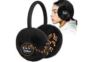 MUSICOZY Earmuffs Headphones,Foldable Ear Warmers with Bluetooth 5.4 Headphones & Thin Speakers for Men Women,Fleece Unisex Winter Ear Covers |Ear Muffs for Cold Weather Indoor Outdoors Activities