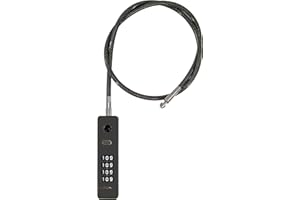 Zolunu Blocco a combinazione Cavo Sicurezza Cavo d'acciaio Blocco bagagli resistente alle intemperie con codice ripristinabile, acciaio intrecciato rivestito antifurto Blocco cavo (2,3 piedi 5 mm)