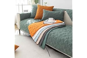 YSZBD Housse Canapé 3/2/4/1places,Housse De Canapé Angle avec/sans Accoudoirs Imperméable, Universelle Antidérapante Protege Canape (Forestgreen, 70x70cm)