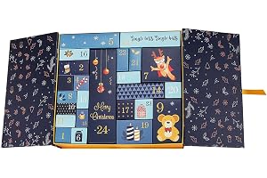 Adventskalender 2025 24 dagars lådor att fylla tomma adventskalender 24 | dagar säsongsdekoration, tom julpresentförpackning för män, kvinnor, present, dekoration