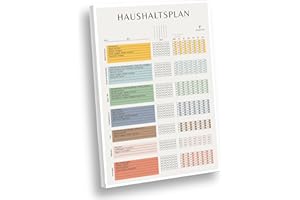 PREVIS Haushaltsplan Putzplan Block A4 mit 50 Blatt - Haushaltsplaner Familie - Putzplan für den Haushalt - Familien wochenplaner - Haushaltskalender