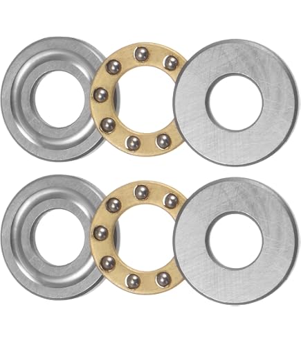 Kozelo 10pz Cuscinetto Assiale a Sfere F8-22M - [8mm x 22mm x 7mm] Cuscinetto Assiale Miniature Acciaio Cromato con Rondella per Utilizzo Macchine Utensili