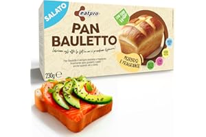 Pane Proteico Senza Carboidrati Olio Evo 230g EatPro 15% Di Proteine, Pane Low Carb 7,5% Carboidrati Netti, Keto Diet Pan Bauletto Pane Keto Zero Carboidrati, Cibo Proteico Pane Chetogenico