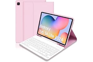 COEZFE Custodia Tastiera per Tablet Samsung Galaxy Tab S6 Lite 2024 10,4 Pollici, Italiano QWERTY Rimovibile，Bluetooth Tastiera per Samsung S6 Lite 2024/2022/2020 10,4 Pollici, Rosa