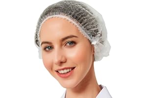 KIBERTIC - 100 Uds Gorros Desechables Estetica TNT, Gorros Quirurgicos Elásticos, Antipolvo, Gorro Sanitario ideal para Dentista y Hospital - Gorros de Cocina de Ajuste Universal