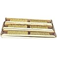 SWISSO 6 Line Brass Wire Brushes with Wood Handle Scratch Brush Industrial PRO Approx 10 Inch 6PC Pack of 1