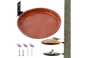 JINMINAMZ Abreuvoir Oiseaux, Abreuvoir pour Oiseaux Balcon, Mangeoire pour Oiseaux Exterieur Et Bain d'oiseaux, Mangeoire avec Fixation Murale Bol de Bain pour Oiseaux, Bain d'oiseaux sur Pied