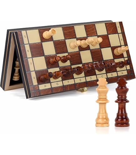 3 in 1 Wooden Chess Set, Magnetic Chess Board, Folding Wooden Chess Board, Mini Portable Chess for Family Activities Party Adults Children Travel (29 x 29 cm 3 in 1 Wooden Chess Set, Magnetic Chess Board, Folding Wooden Chess Board, Mini Portable Chess for Family Activities Party Adults Children Travel (29 x 29 cm