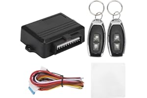 AQXREIGHT Zestaw Zdalnego Centralnego Zamka Drzwi, 433,92 MHz 12 V Uniwersalny Zamek do Drzwi Samochodu Odblokuj System Dostępu Bezkluczykowego Pojazdu Zdalny Zestaw Centralny