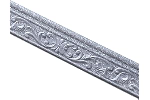 lzndeal 3D Pattern Sticker Wall Trim Line Battiscopa Decorazione del bordo Autoadesivo Domestico Autoadesivo Battiscopa Angolo Linea Adesivi Casa Modanature Trim Flessibile Stampaggio Bordo soffitto