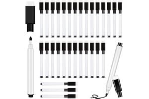 30 stycken avtorkbara pennor, whiteboardpennor | magnetisk whiteboard markörer, whiteboards pennor magnetisk, white board penna, avtorkningsbara, foliepennor, för hem