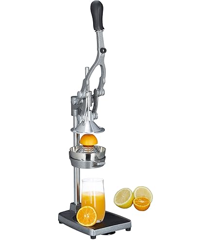 Professionele citruspers, limonadestandaards sapcentrifuge, 2 in 1 metalen citroenpers, Premium kwaliteit zware handmatige sinaasappelpers en limoenpers persstandaard