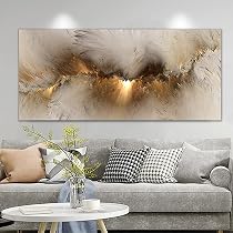 Tableau Abstrait Vintage Sur Toile 60x120 Cm | Décoration Murale Salon Chambre | Impression Haute Résulsion Sans Cadre