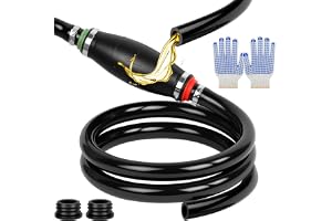 Flintronic Handpump, vattenhandpump, påfyllningspump, bränslepump, bränsleledning, sugpump, 2 m bränsletålig PVC-slang, för o