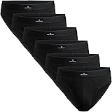 DANISH ENDURANCE Slip Uomo Cotone Premium, Mutande Uomo Comode e Traspiranti, Senza Etichetta, 6 Paia
