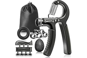 Vicloon Hand Grip para Antebrazo Ejercitar 5 Piezas Ajustables Fortalecedores de Agarre de Mano de 5-60KG Entrenador de Músculos de Mano Utilizado para Entrenamiento Antebrazo Muñeca Apretón de Manos