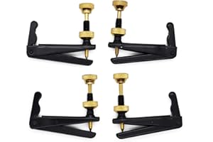 4 Tendeurs Violoncelle (4/4) Soundman® - Accordeurs Cello Fine Tuners - Design traditionnel (noir, vis doré) - 4 pièces