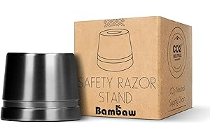 Bambaw Safety Razor Stand, Does Not Fit All Safety Razors, Double Edge Razor Holder, Shaving Stand, Black