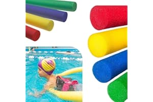 DIESTORD 2pk 1.5m Swimming Pool Noodle Woggle Kids Floatation Device Flexible Strong Noodle Swim Support Float (2 Pack, Random Colours)