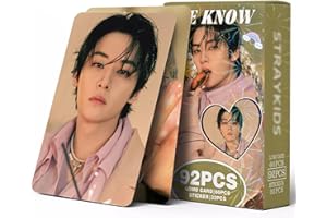 YUTO Stray Kids Photocards 92 PCS Stray Kids Hollow Photo Cards Stray Kids Lomo Card Gift Lomo Cards Merch for Stray Kids Boys and Girls (Lee Know)