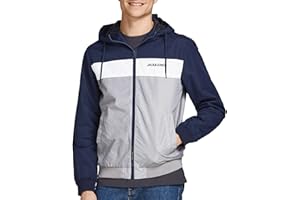 JACK & JONES Jjerush Blocking Hood Bomber Chaqueta para Hombre
