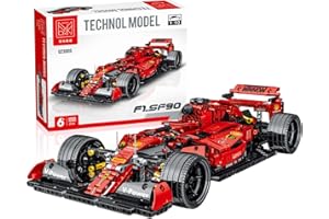 Beberlu Technic F1 Voiture de Construction de Course, 1200 Pièces 1:10, Collection Modèle Blocs Kit, Jouet 6 + Ans Garçons Enfants Cadeaux pour Adultes, Compatible avec Lego…