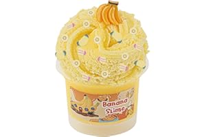 OKAYBEE Banana Yellow Cloud Slime Slime pour filles et garçons âgés de 8 à 12 ans Jouet sensoriel pour Noël, anniversaire et Hallowmas