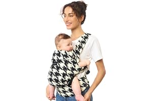Momcozy bärsele 100 % bomull från födseln, rutigt mönster | Ergonomiskt M-position, X-rygg och EVA-ländryggsstöd, 3,2–20 kg, 0–24 månader, tvättbar, midjebä 64–127 cm