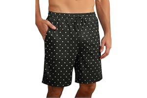 Demegimi Pantalones Cortos Pijama para Hombres Pantalón Pijama Hombre Verano Corto Shorts Pantalones Pijamas Cortos Hombre Algodon Ropa de Dormir
