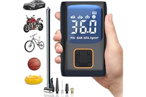 ‎DUFUSO Dufuso Elektrische Luftpumpe Fahrrad klein Kompressor akku 6000mAh, 150PSI Fahrradpumpe elektrisch für Fahrrad, Auto, Motorrad,Schwimmringe pumpe mit LED Licht, voreingestellter Druck