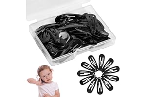 AvoDovA 50 szt. dziewczęcych spinek do włos, antypoślizgowe, metalowe, akcesoria, spinki BB dla dziewcząt i kobiet (czarne)