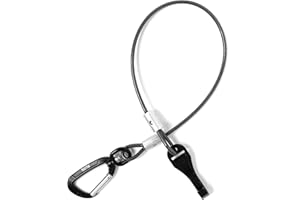 Mighty Paw - Pas bezpieczeństwa dla psa - odporny na żucie metalowy uchwyt bezpieczeństwa - stalowy pleciony pas samochodowy - karabińczyk dla wspinaczy skałkowych w zestawie - uwięź dla psa odporna