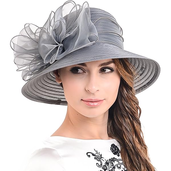 Derby-Hut Für Damen Mit Faszinator – Organza & Netz, Verstellbar, Für Teeparty, Hochzeit & Gartenfest
