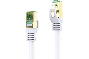 conecto 5.00m RJ45 Ethernet-Netzwerkkabel (S/FTP, PIMF, CCA AWG26/7), mit Cat7 Rohkabel (1 Stück) weiß, CC50443