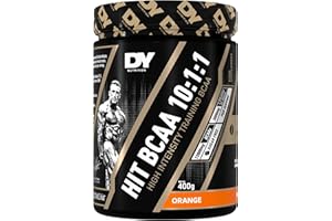 DY Nutrition HIT BCAA 10:1:1 (Orange) with L-Citrulline Malate, Beta Alanine + 12g of Branch Chain Amino Acids 400g Powder, 20 Servings - Optimal Pump & Performance | Non Stim Pre & Intra Workout