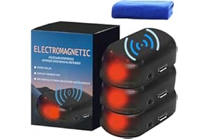 BNOYONERAS Dégivreur de Voiture Electromagnétique 3 Pièces Dégivreurs de Pare-Brise Chargement Solaire USB Chauffage Micro-Ondes - Protection Contre le Gel - Portable - Protection du Véhicule pour Voiture