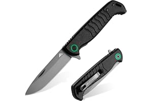 FLISSA Taschenmesser Klappmesser mit G10-Griff, 14C28N Edelstahlklinge, Scharfes Outdoor Messer mit Liner-Lock, schnell zu öffnender Einhandmesser EDC-Messer für Camping, Gefaltete Länge: 10,8 cm