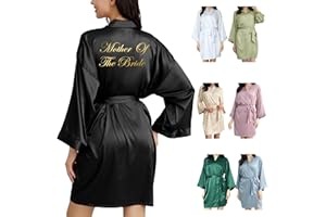 OWITER Women's Satin Robe Bride Bridesmaid Robe for Wedding Bridal Party Luxury Gifts