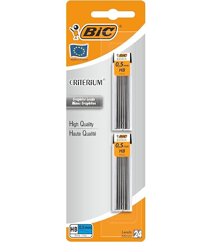 120 Mines De Critérium 0.7 Mm - Pour Un Tracé Noir Et Précis - Recharge Standard Pour Portemines | Dans Une Boîte De Rangement Pratique - 5