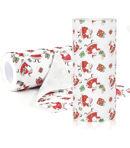 2 Rollen Renova Maxi Rolle Christmas - Weihnachten - X-mas - Küchenpapier - Küchenrolle - Haushaltstücher - Papiertücher - weihnachtlich bedruckt - 1 Rolle = 3 Standard Rollen