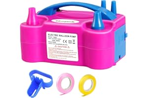 FLSEPAMB Electric Balloon Pump UK,600W Portable Balloon Pump Electric With 2+2 Nozzle,2 Modes Balloon Inflator Machine to Fill Balloon,For Various Round, Latex,Party,Wedding