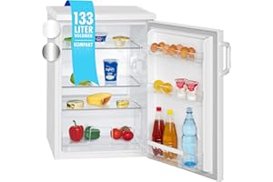 Bomann Kühlschrank ohne Gefrierfach mit 133L Nutzinhalt und 3 Ablagen | klein mit Gemüsefach & wechselbarem Türanschlag | Tis