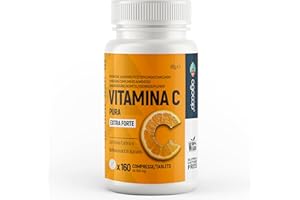 AGOCAP Vitamine C 1000 mg, 180 comprimés Vegane avec des bioflavonoïdes d'Agrumes et de rose Canine, haute absorption | renforce le système immunitaire | Vitamine C pure, fourniture 6 mois Made in Italy, Ago