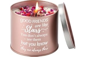 PRSTENLY Friendship Gifts for Women, Scented Candles in Metal Jars, Friend Gifts for Women Birthday Christmas Gifts House Warming