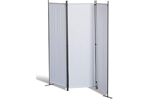 GRASEKAMP Qualität seit 1972 - Biombo de 3 Piezas, Panel de separación, protección Visual, balcón, Color Blanco