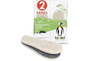 biped set de 2 paires semelles à base de laine d’agneau extra épaisse avec fond feutre z1004