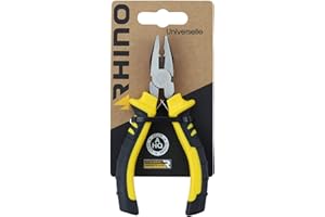 RHINO - Mini pince universelle 115 mm à forte démultiplication - Fabriqué en Acier haute qualité - Coupe & Serre - Longueur 115 mm - Manche ergonomique bi-matière - Garantie à vie
