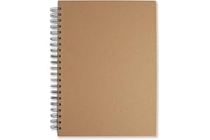 ESPORTIC Cahier de Dessin, Carnet de Croquis Papier A4 Avec Reliure Spirale Double et Couverture Rigide, 120 Pages (60 Feuilles) Papier Blanc Sans Acide Dessin 110 g/m², Utilisé Pour le Dessin Croquis