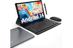 FASTWD Tablet 11 Pollici Android 14 tablet,2025 Newest Tablet con 4G LTE e 5G WiFi,36GB RAM+256GB ROM,9580mAh,2000 * 1200 incell FHD,Widevine L3,GPS/BT5/Tablet 2 in 1 con tastiera,Nero